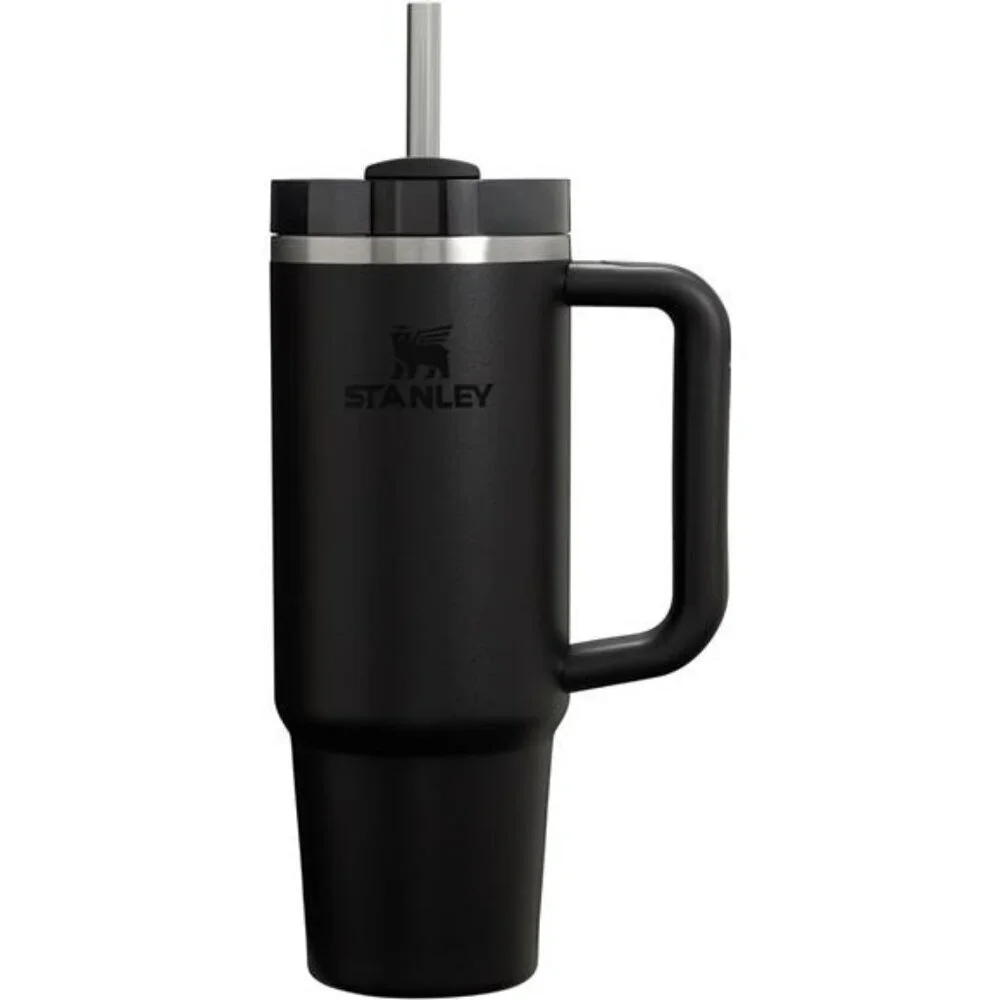 Stanley Quencher H2.0 Tumbler 30 oz Black With Handle Straw Lid Insulated Cup